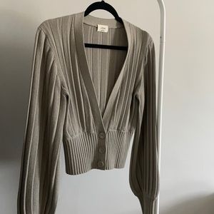 Aritzia Wilfred Plunge Front Cardigan